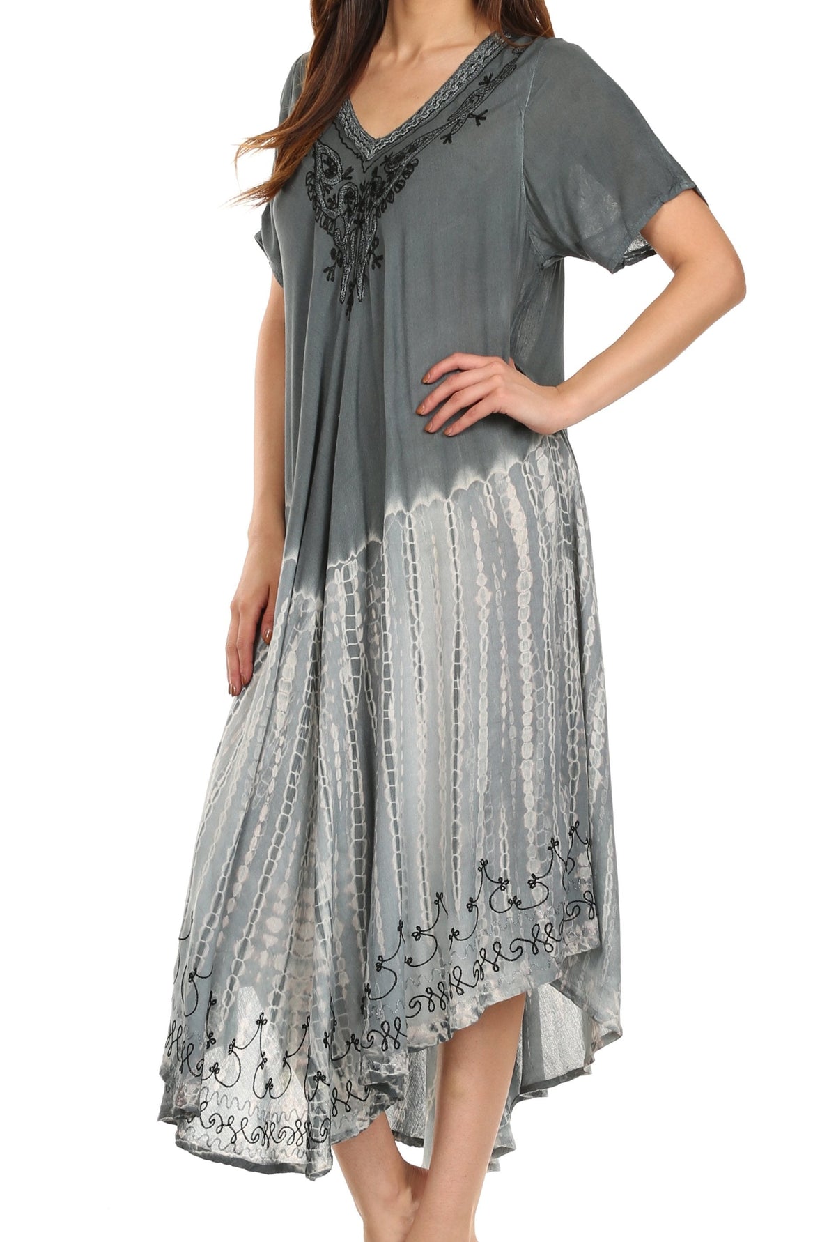 Sakkas Viveka Embroidered Caftan Dress