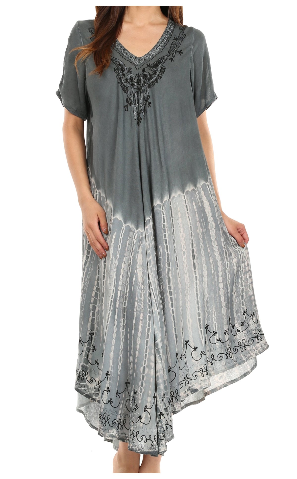 Sakkas Viveka Embroidered Caftan Dress