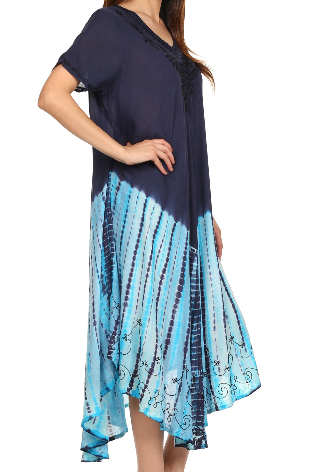 Sakkas Viveka Embroidered Caftan Dress
