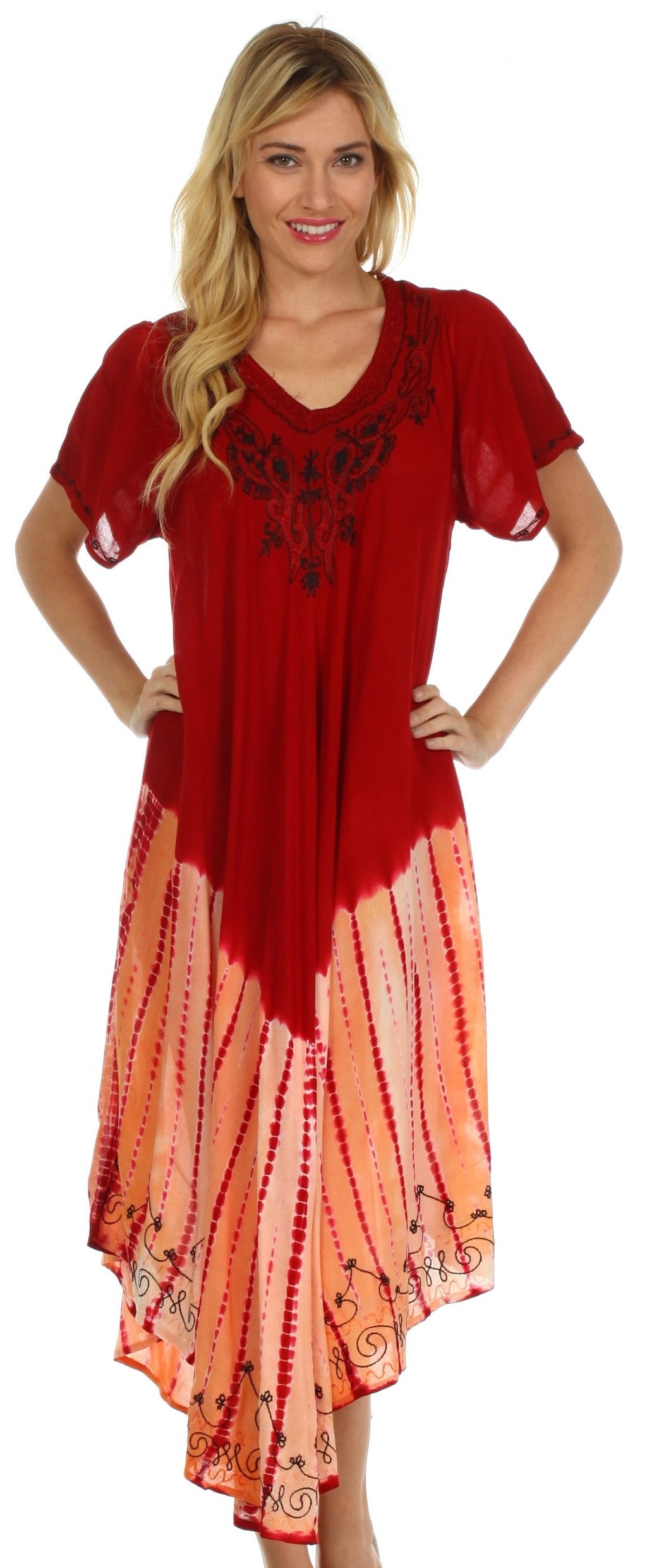 Sakkas Viveka Embroidered Caftan Dress
