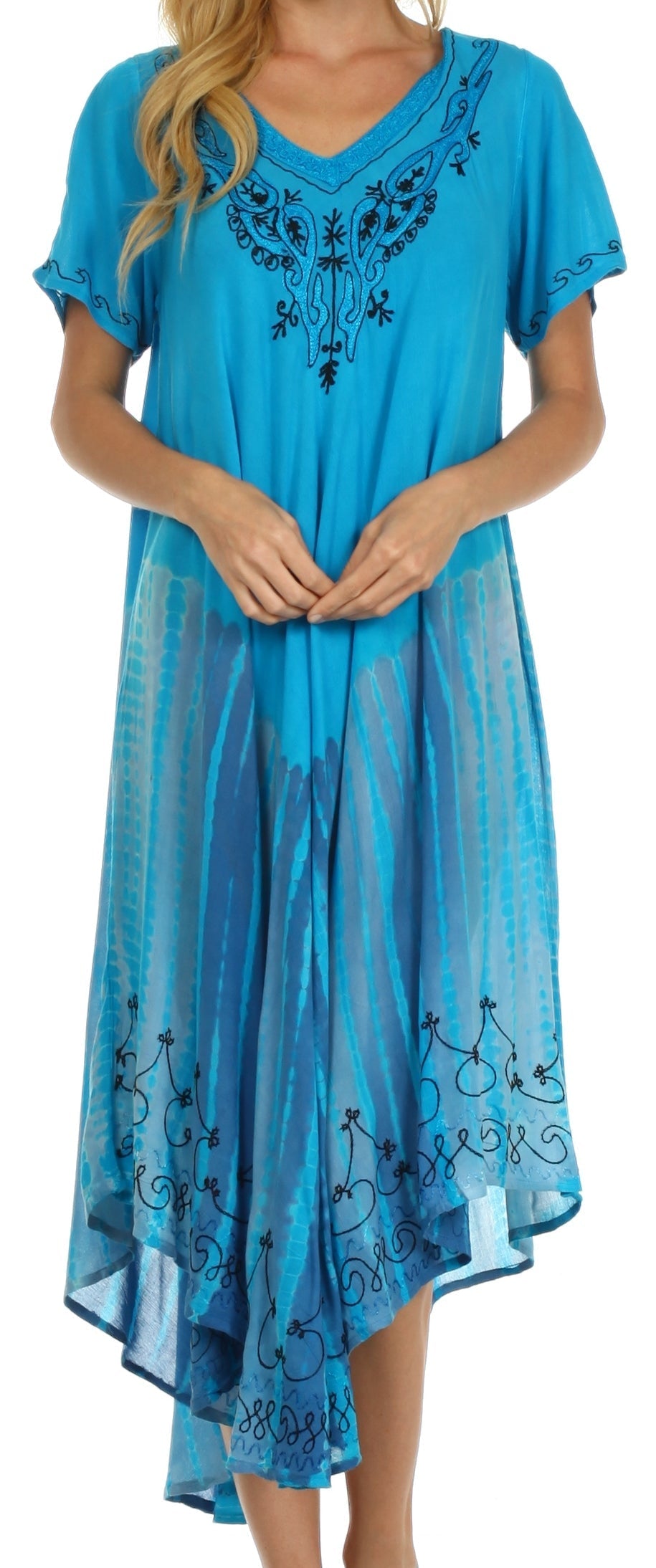 Sakkas Viveka Embroidered Caftan Dress