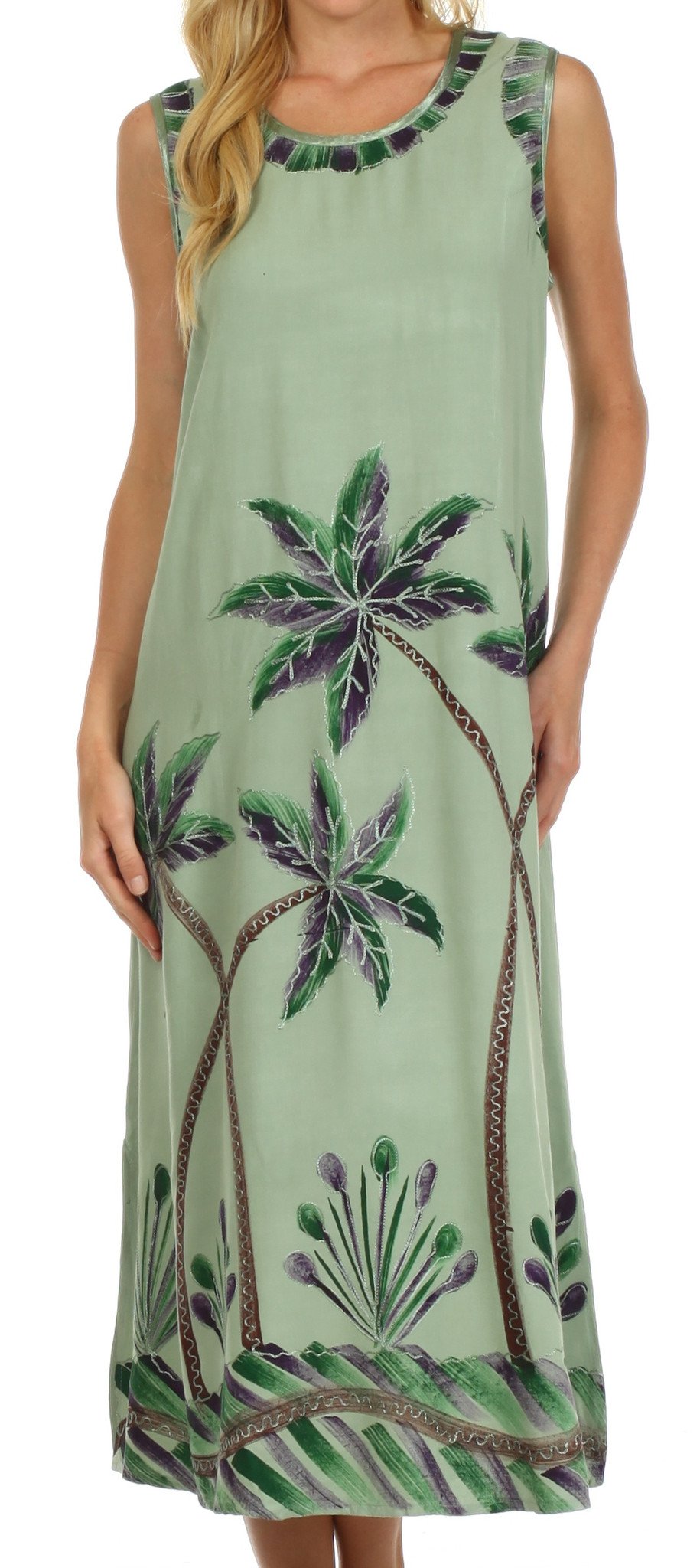 Sakkas Bali Palm Tank Dress