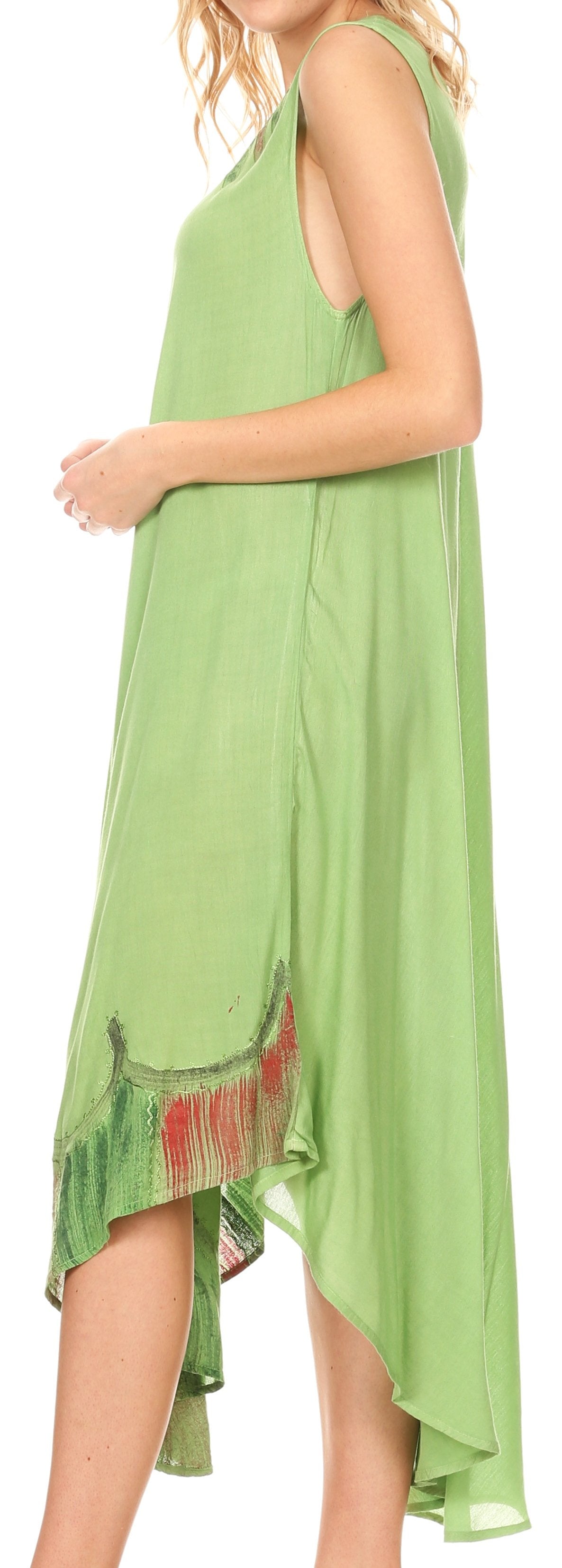 Sakkas Keola Women's Maxi Caftan Bathing Suit Cover Up Summer Dress Sleeveless