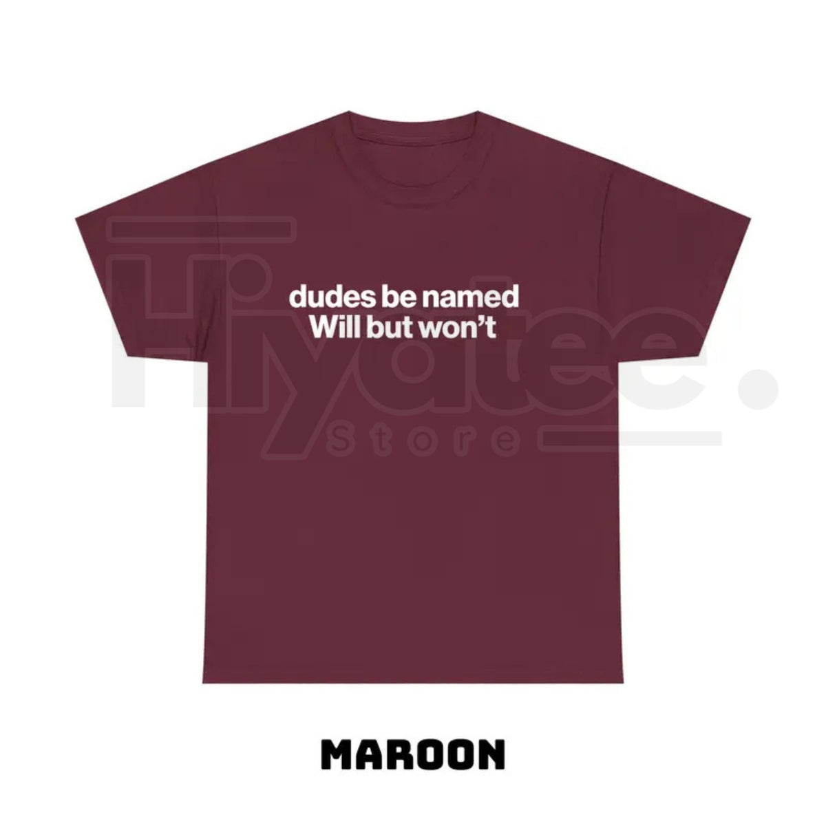 "Dudes Be Named Will But Won't" – Funny Ironic Sarcastic Graphic Top