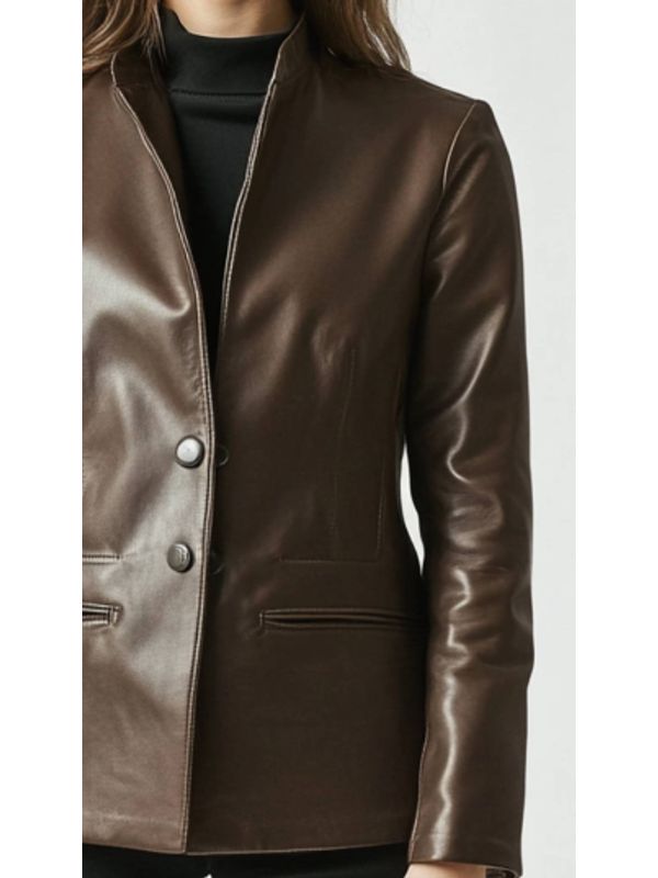 Evie Leather Brown Jacket - Women Leather Jacket Brown