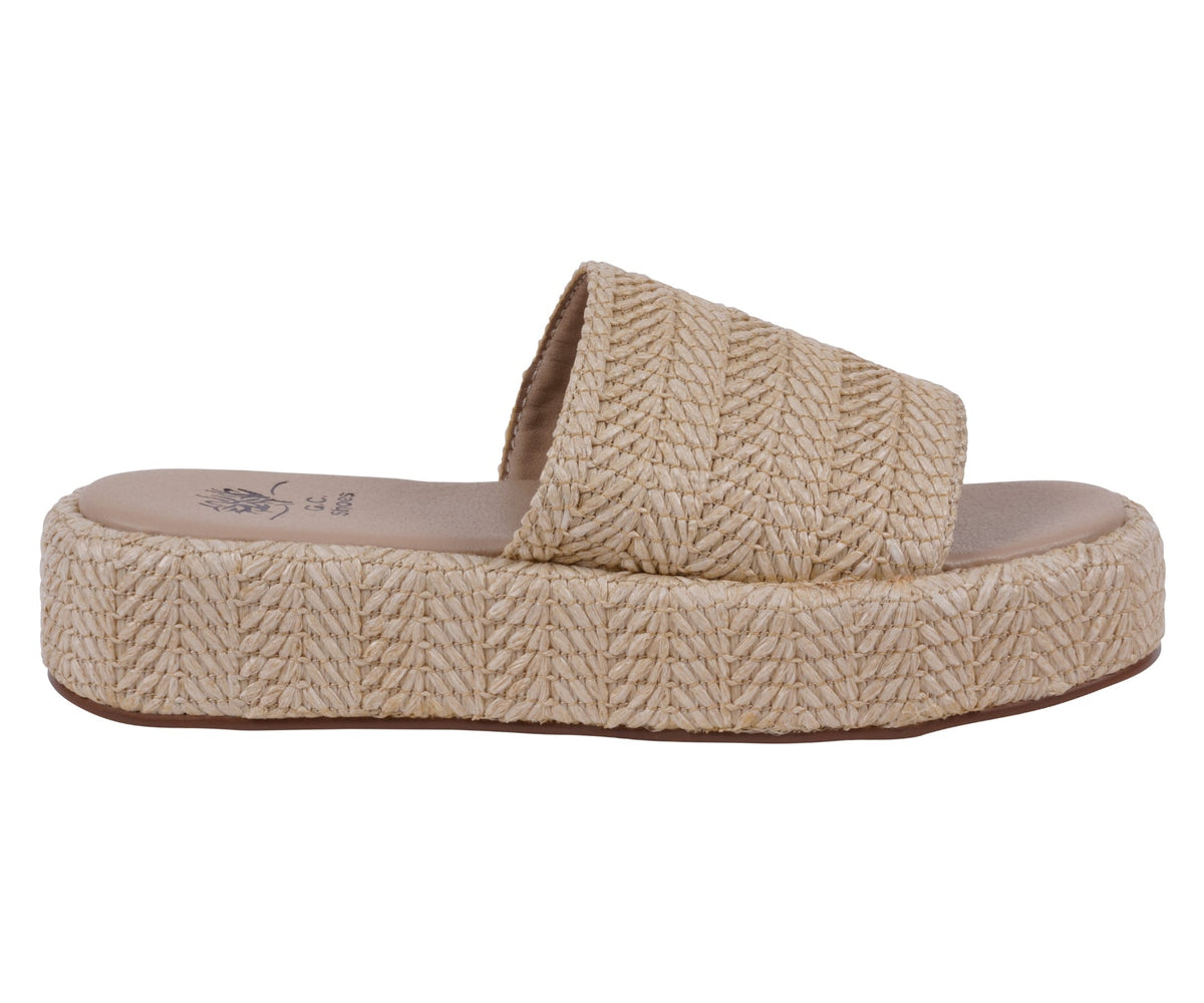 Women's Evie Natural Platform Slide