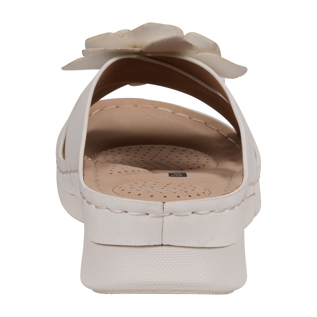 Women's Claire White Cushioned Footbed Sandals
