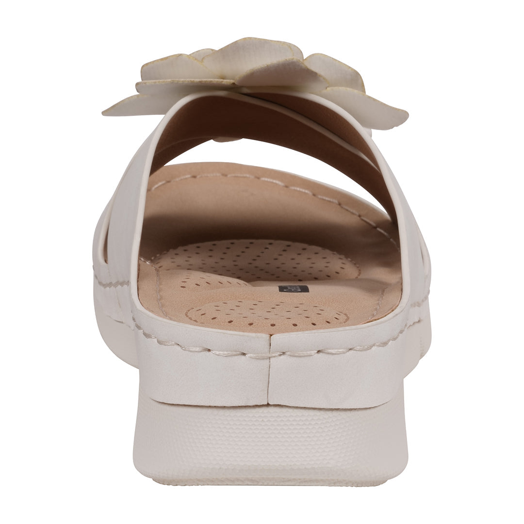 Women's Claire White Cushioned Footbed Sandals