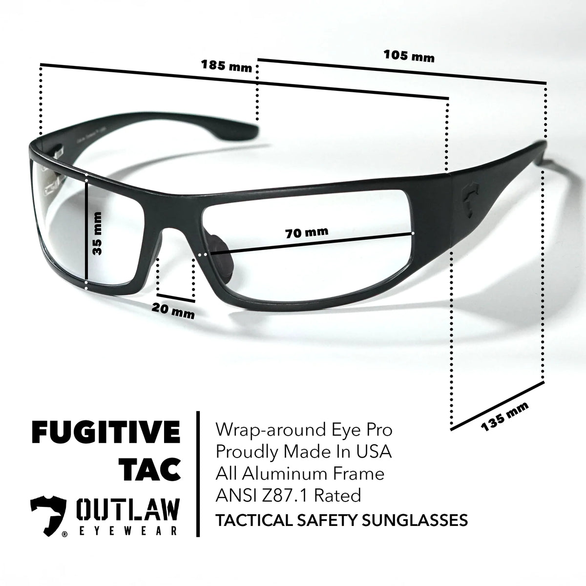 Fugitive TAC Brushed GunMetal Prescription Rx