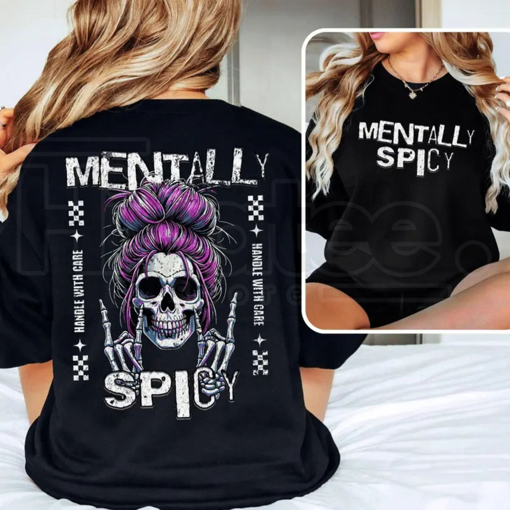 Fiery Soul Skull T-Shirt – Satirical Dark Humor Sarcastic Mom Mother's Day Gift Tee