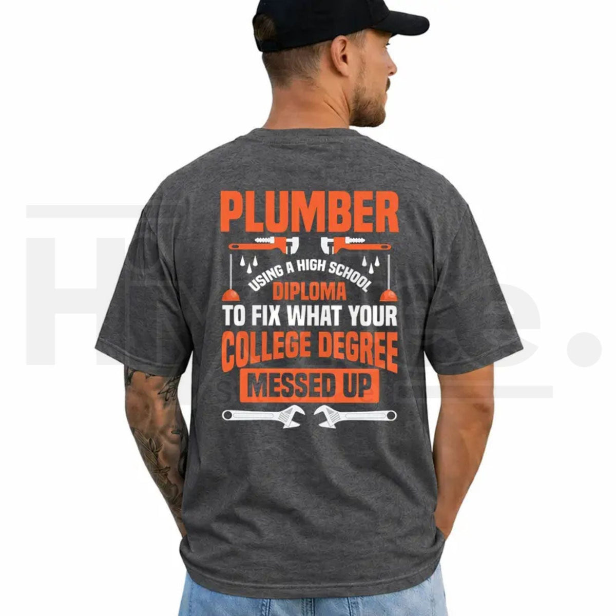 Funny Plumber Shirt – My Diploma Is To Fix What Your College Degree Messed Up Tee