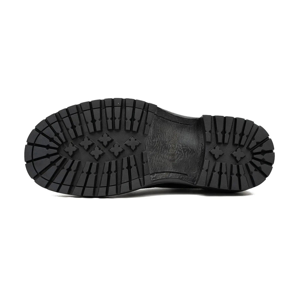 Black Wingtip Crocodile Leather Derby Shoes