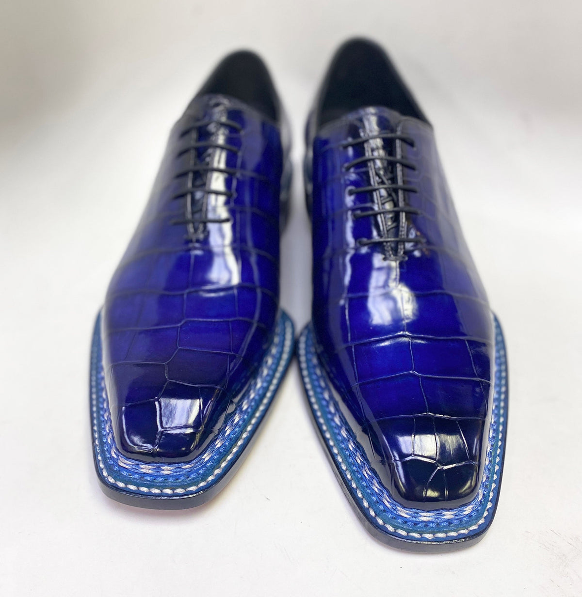 Maurice Custom Ghost Alligator Oxford- Navy