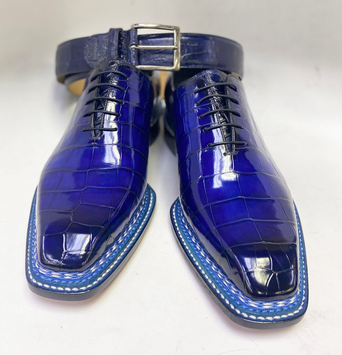 Maurice Custom Ghost Alligator Oxford- Navy