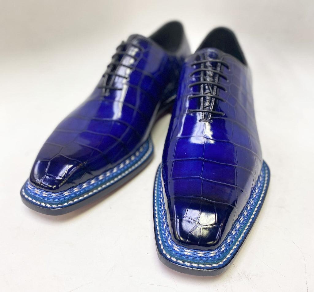 Maurice Custom Ghost Alligator Oxford- Navy