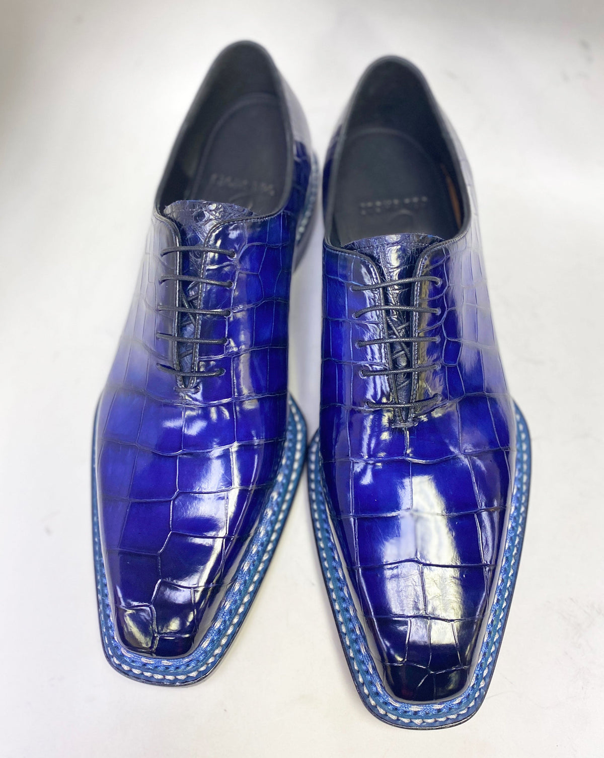 Maurice Custom Ghost Alligator Oxford- Navy