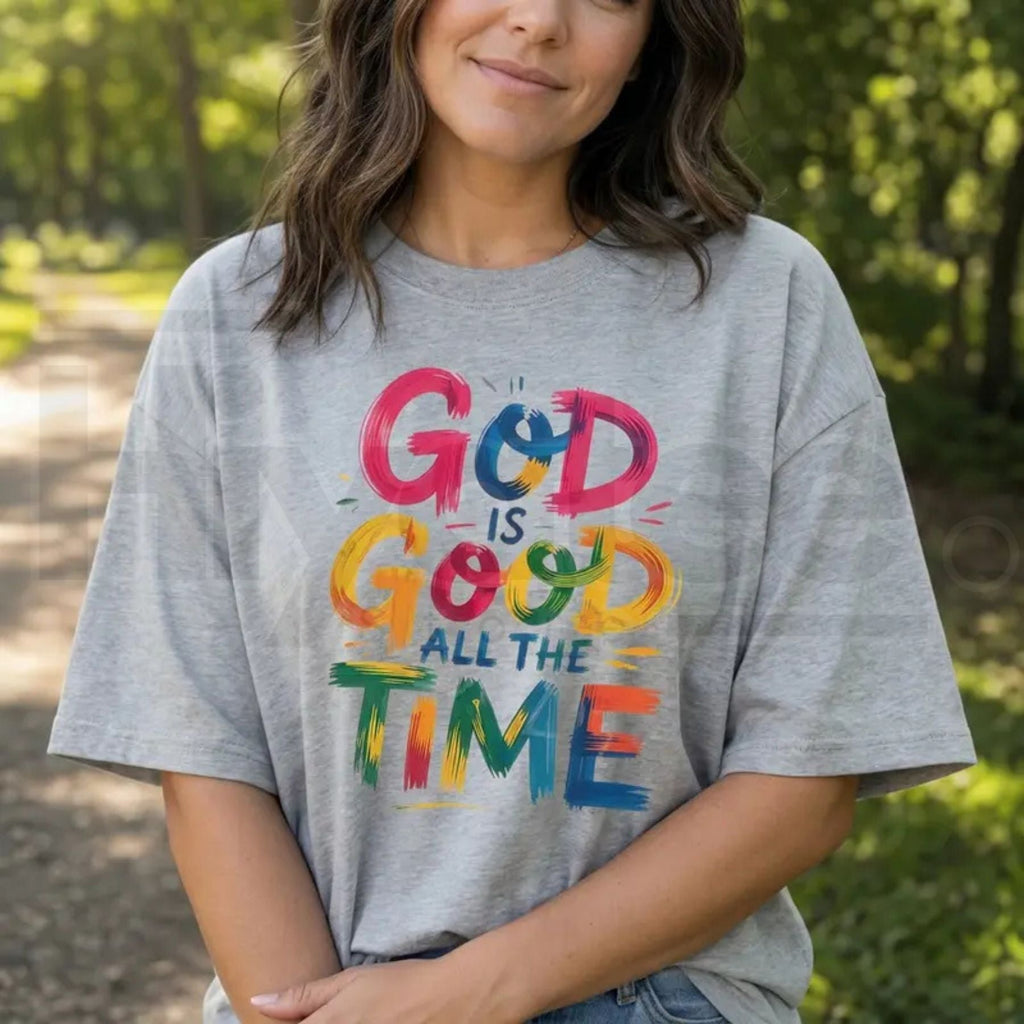 God Is Good All The Time Women's Plus Size T-Shirt – Inspirational Christian Graphic Tee