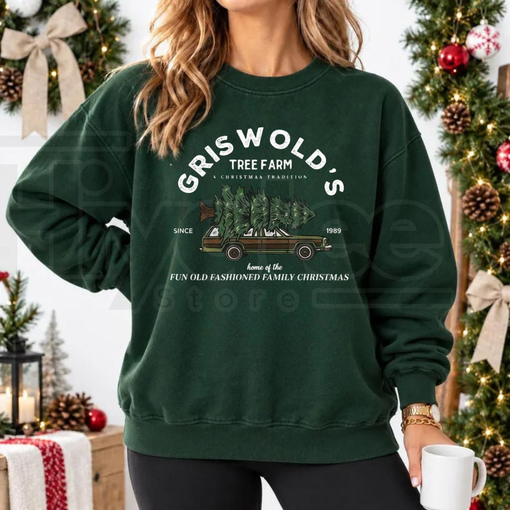 Griswold Christmas Tree Sweatshirt | National Lampoon Holiday Movie Crewneck