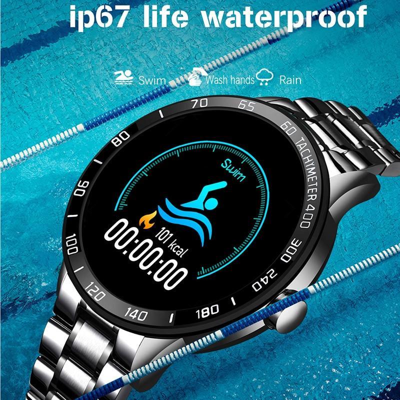 Smart Watch For Men With  LED Screen and  Heart Rate Monitor Blood Pressure Fitness tracker Sport waterproof Smartwatch