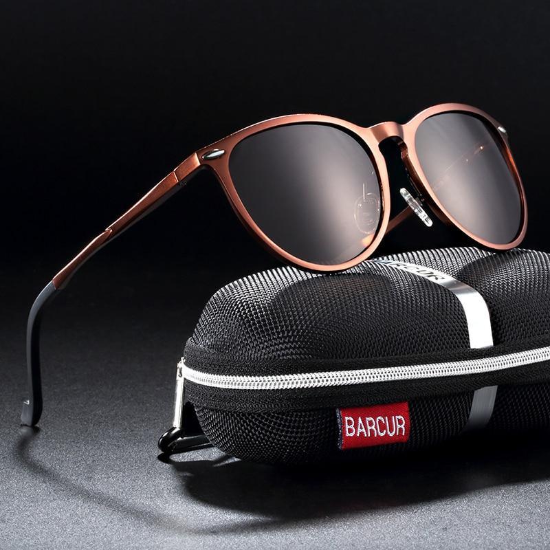 Retro Aluminum Magnesium Men Sunglasses Polarized Vintage Round Sunglasses for Men and Women Eyewear Accessories Oculos de sol Luxury Glasses High Quality metal frame WIth UV400 Protection