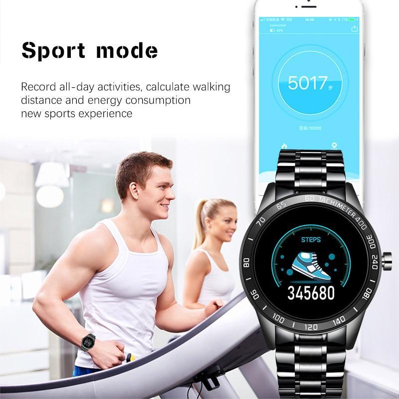 Smart Watch For Men With  LED Screen and  Heart Rate Monitor Blood Pressure Fitness tracker Sport waterproof Smartwatch