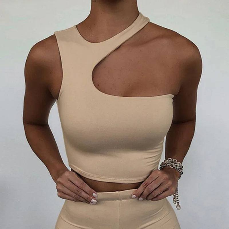 Sexy Cut Out Off Shoulder Crop Top