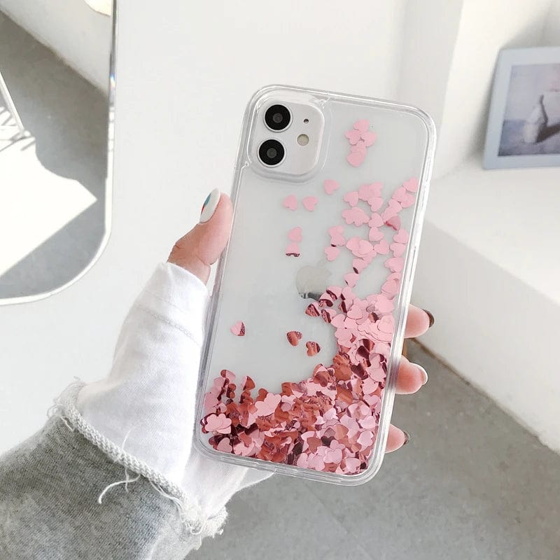 Heart Falling Rain iPhone Case