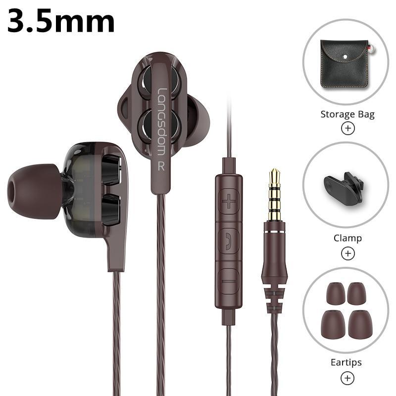 STEVVEX Wired Earphone Headphones with Microphone Dual Driver Phone Earphones Type C Ear phones