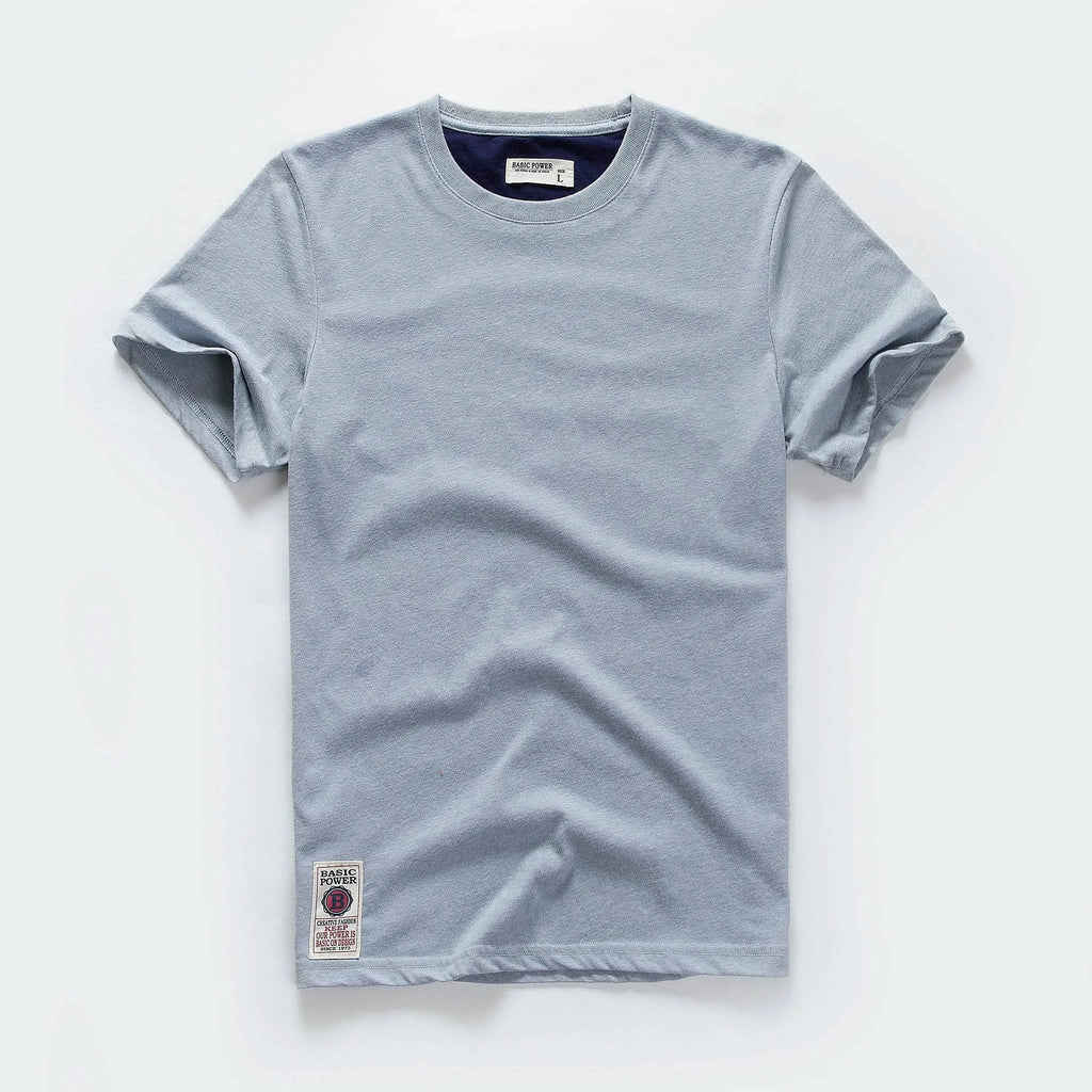 Classic Cotton Men's Solid O-Neck Tee