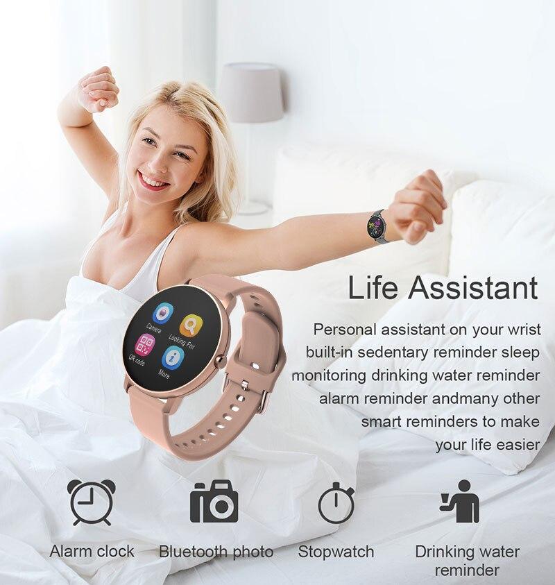 New Fashion Fitness Smart Sports Waterproof Watch For iOS/Android Sistems Smartwatch For Men and Women With Heart Rate Blood Pressure Tracker Modern Design