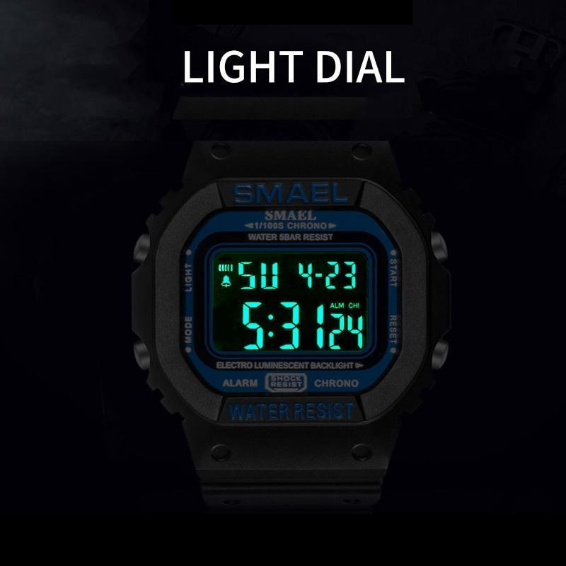 Luxury Modern Sports Watch With Led Digital Display Waterproof 50M Military Famous Unisex Watch For Man and Woman