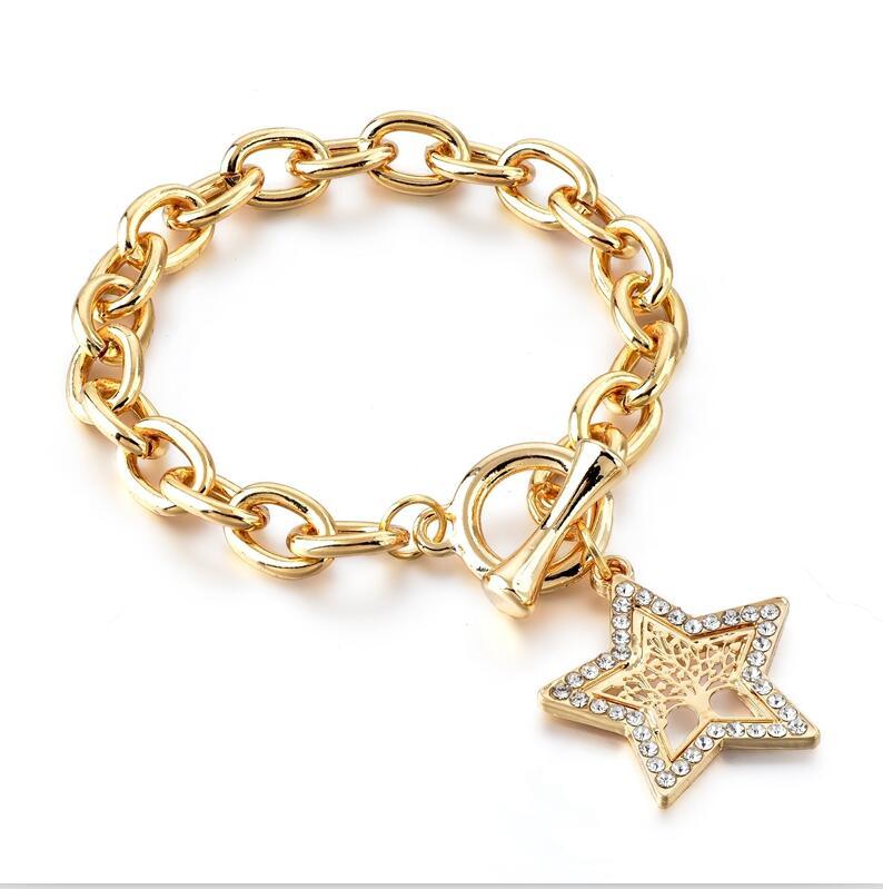 Modern New Fashion Elegant Chain Medalon Bracelet Amazing Luxury Classic Bracelet Women's Gold Bracelets Vintage Tree Of Life