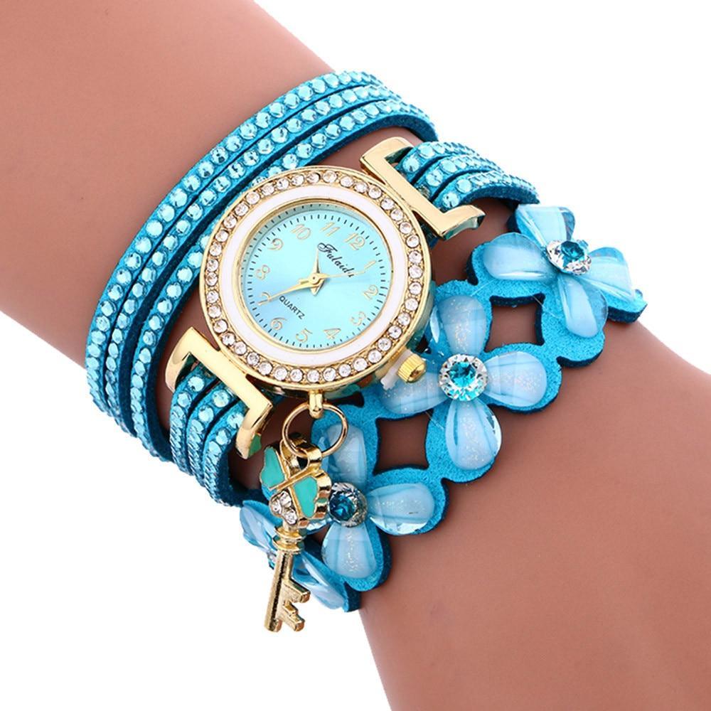 Women watches New luxury Casual Analog Alloy Quartz Watch PU Leather Bracelet Watches Gift For Female and Women
