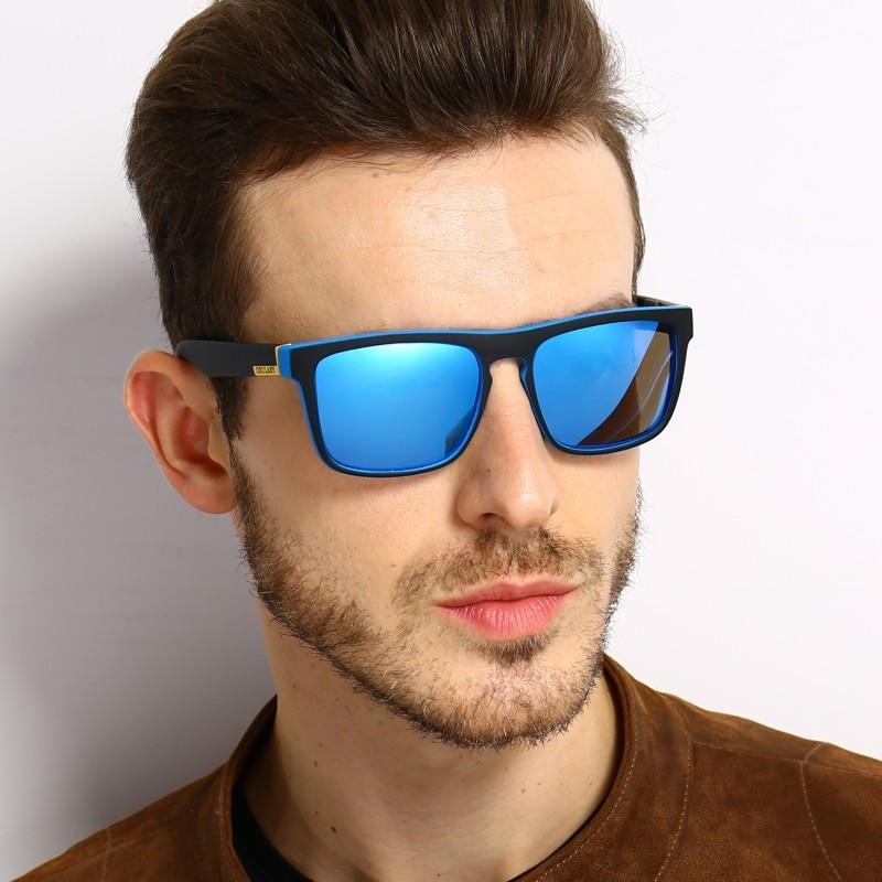 Men Polarized Sunglasses Vintage Anti-UV Driving Driver Black  Eyewear Rectangle Shades Men Oculos masculino