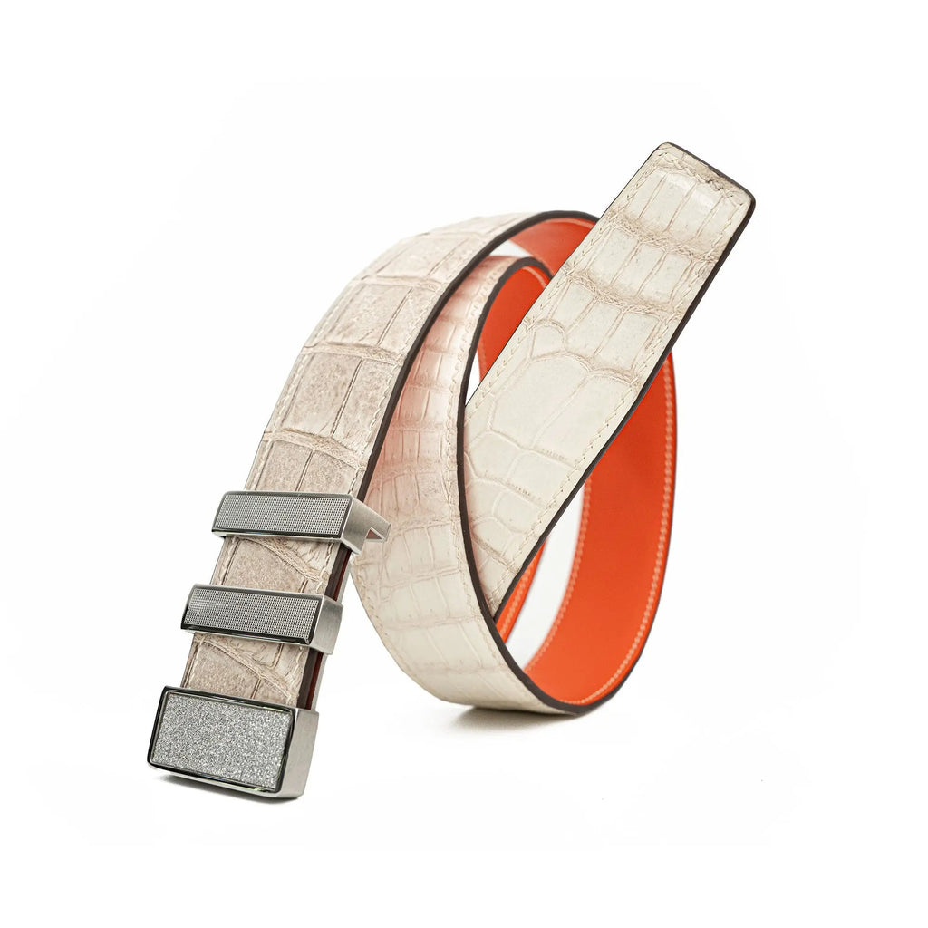 Handcrafted Alligator Leather Belts DVG37