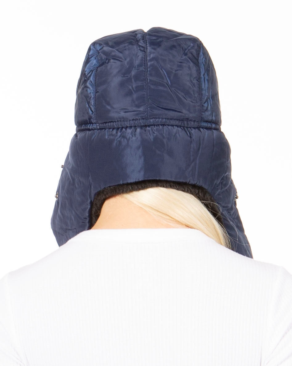 Sakkas Esty Unisex Faux Fur Trapper Hat with Ear Flaps & Face Mask