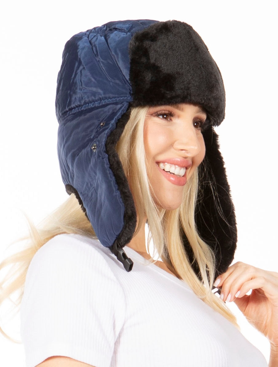 Sakkas Esty Unisex Faux Fur Trapper Hat with Ear Flaps & Face Mask