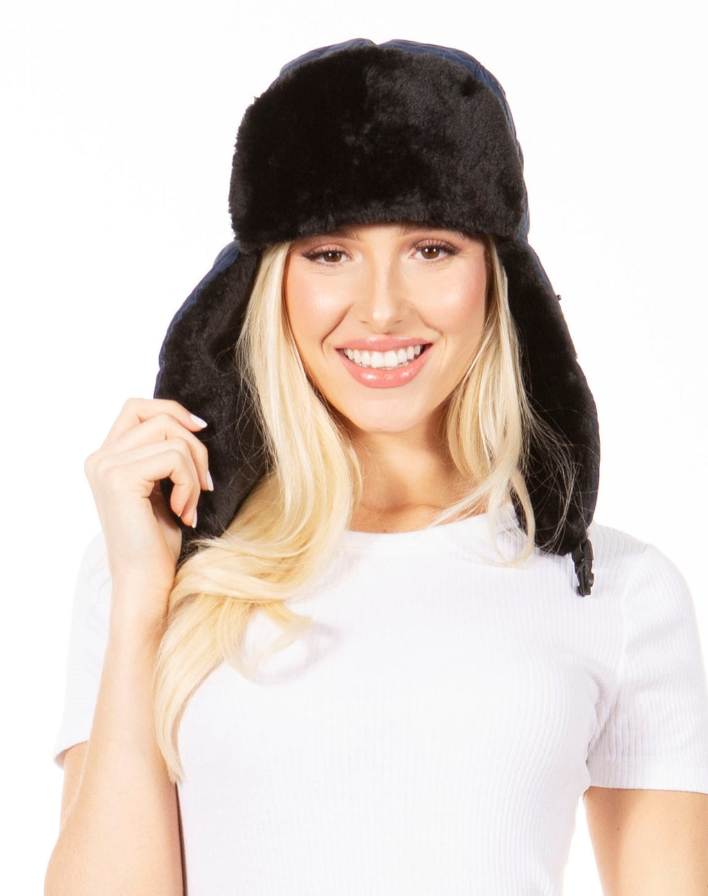 Sakkas Esty Unisex Faux Fur Trapper Hat with Ear Flaps & Face Mask