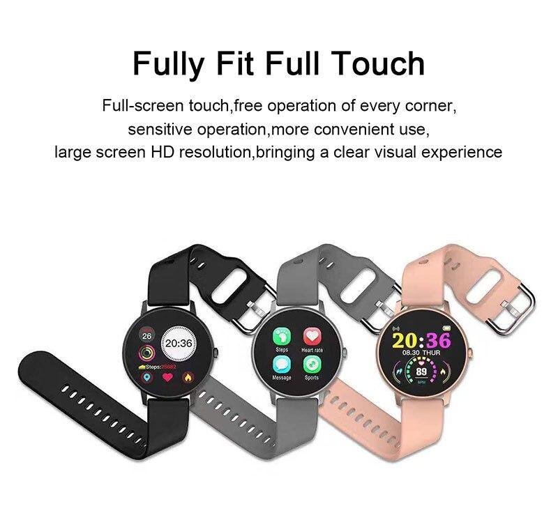 New Fashion Fitness Smart Sports Waterproof Watch For iOS/Android Sistems Smartwatch For Men and Women With Heart Rate Blood Pressure Tracker Modern Design