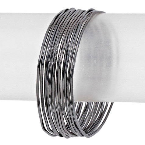 12PCS Metal Stackable Bangle Bracelets