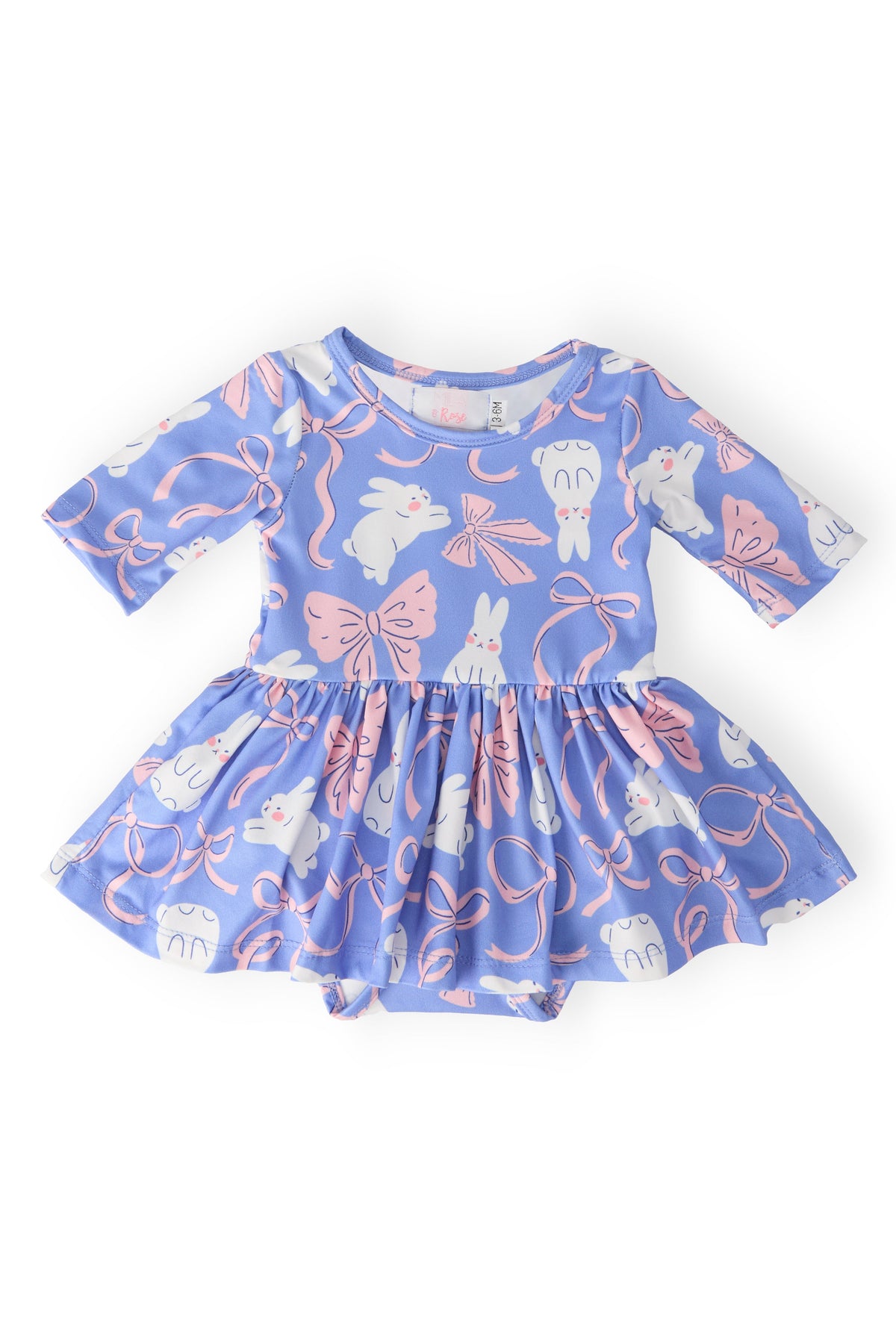 Hop, Skip & Twirl 3/4 Sleeve Twirl Bodysuit