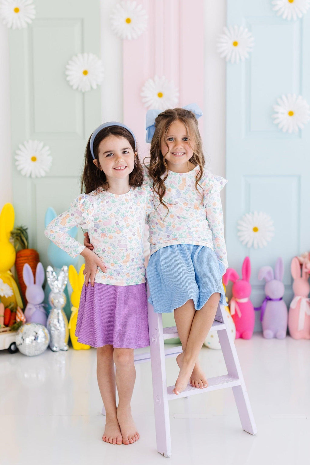 Hoppy Easter L/S Ruffle Tee