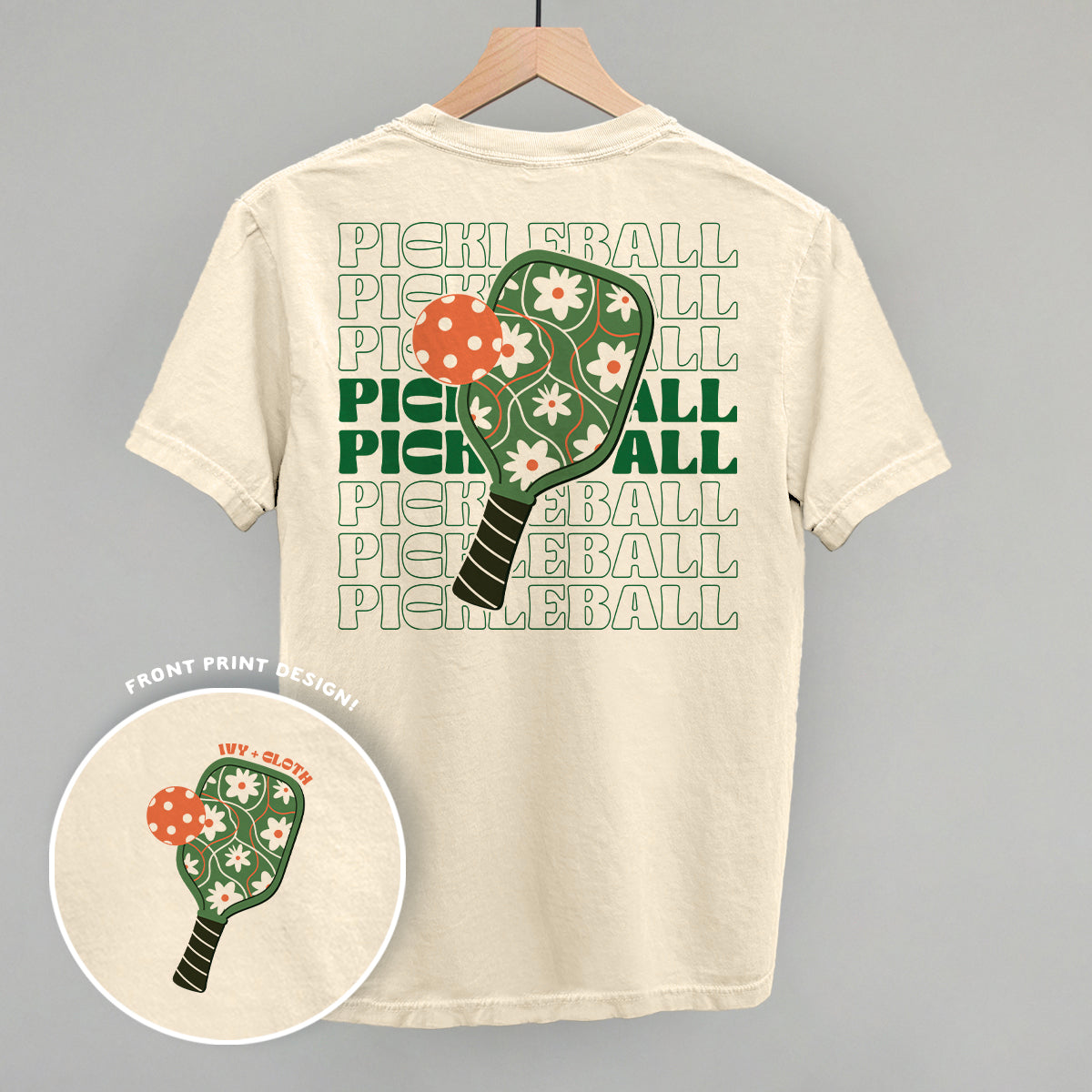 Pickleball Floral Repeated (Back Print)