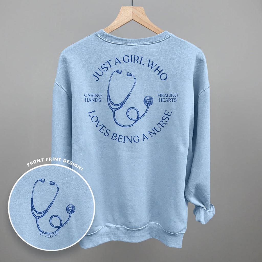 Just A Girl Who Loves Being A Nurse (Back Print)