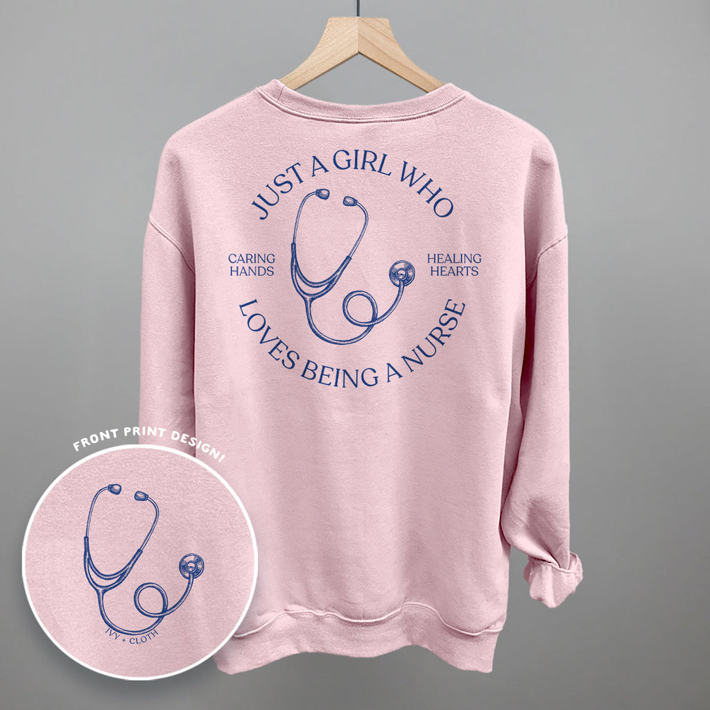 Just A Girl Who Loves Being A Nurse (Back Print)