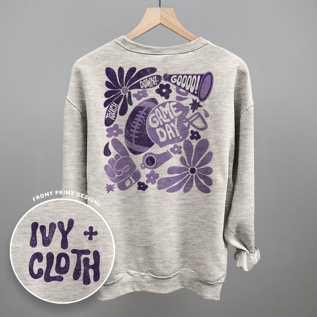 Floral Game Day Purple (Back Print)