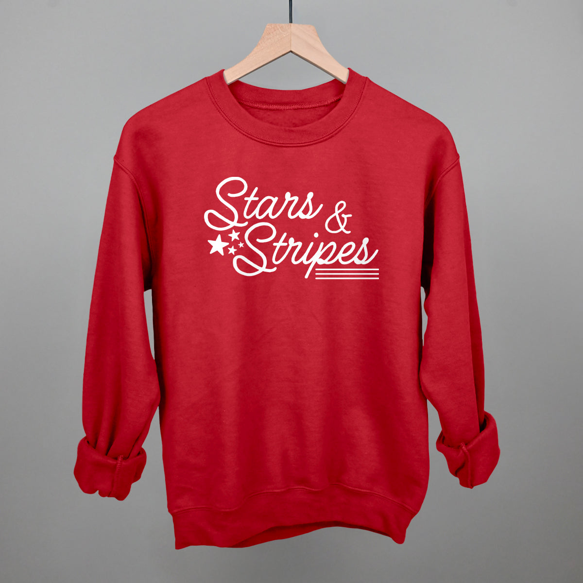 Stars & Stripes White Script