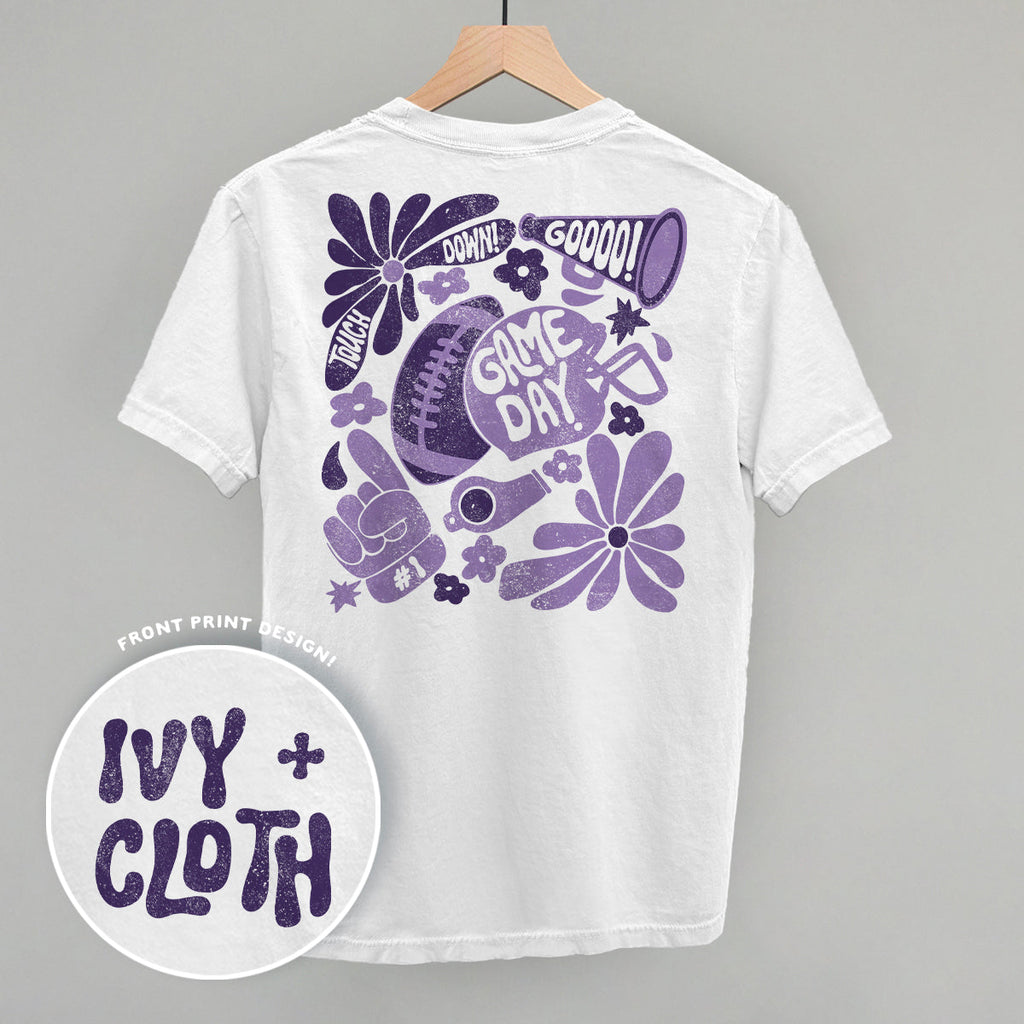 Floral Game Day Purple (Back Print)