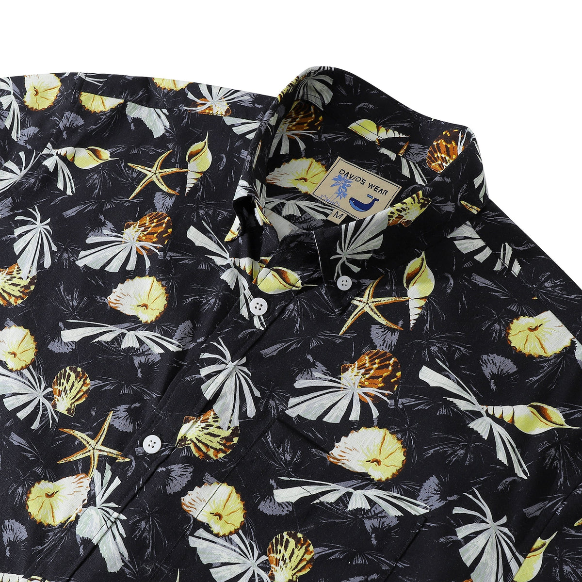 Hawaiian Shirts For Men Vintage Tropical Conch Button Down Cotton Aloha Shirt By Amy
