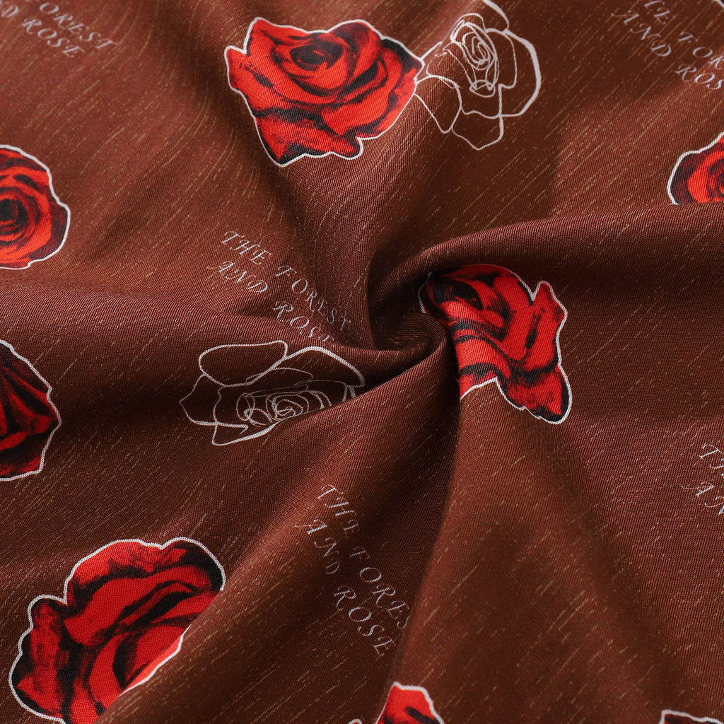Valentine's Day Hawaiian Shirts For Men Gorgeous Rose Print Shirt Short Sleeve By Sylvia